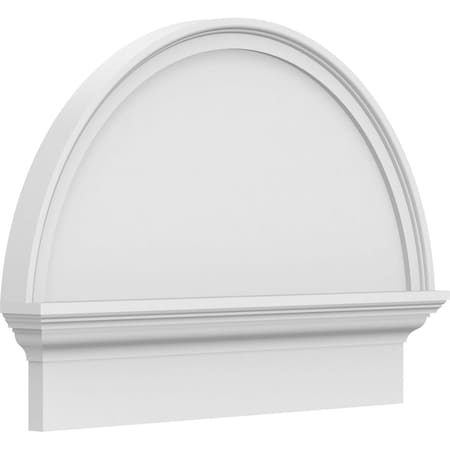 Ekena Millwork Half Round Smooth Architectural Grade PVC Combination Pediment, 26"W x 19-3/4"H x 2-3/4"P PEDPC026X200HRO00